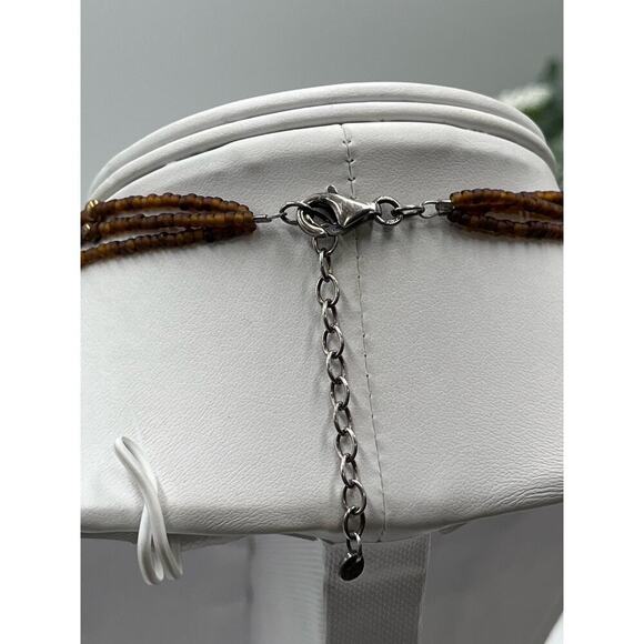 SILPADA Tiger's Eye Bronze Pearl‎ Sterling Silver Necklace N1838 Strand
Disk - Picture 9 of 16